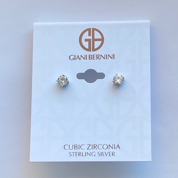 Giani Bernini Jewelry - Giani Bernini Sterling Silver round CZ stud earrings